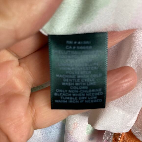 Lauren Ralph Lauren Dress Size 10 Colorful Sleeveless Wrap coastal summer - Picture 12 of 12